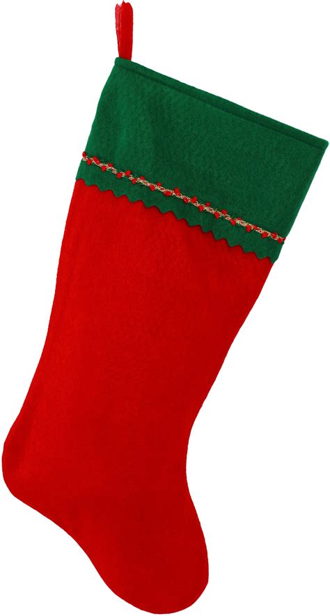 1. Classic Red and Green Stocking