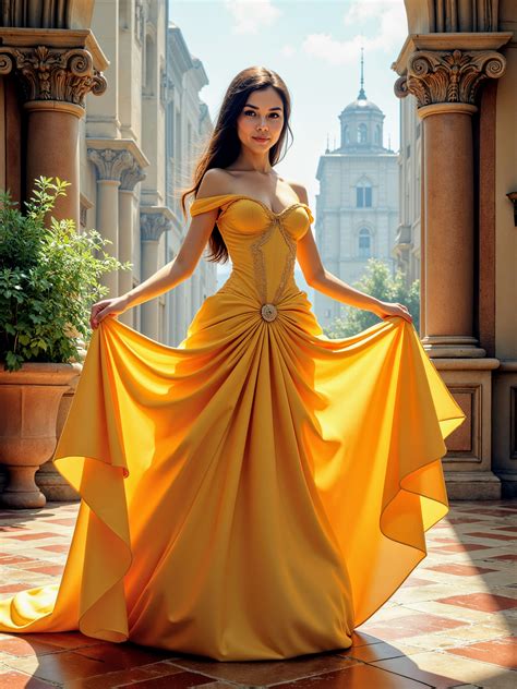 1. Classic Yellow Ball Gown