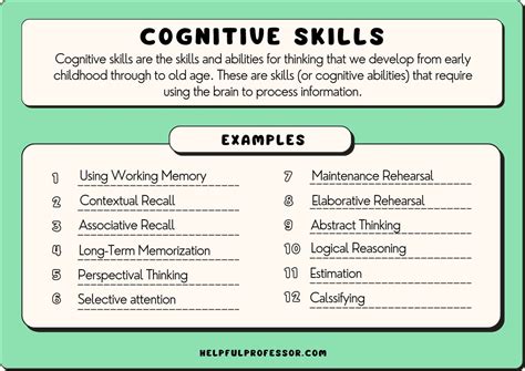 1. Cognitive Skills: