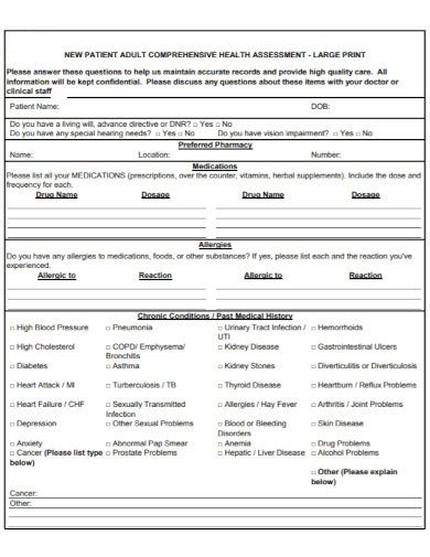 1. Comprehensive Health Assessments: