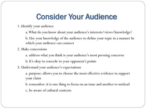 1. Consider Your Audience