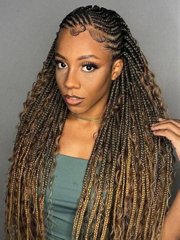 1. Cornrow Braids with Honey Blonde Extensions