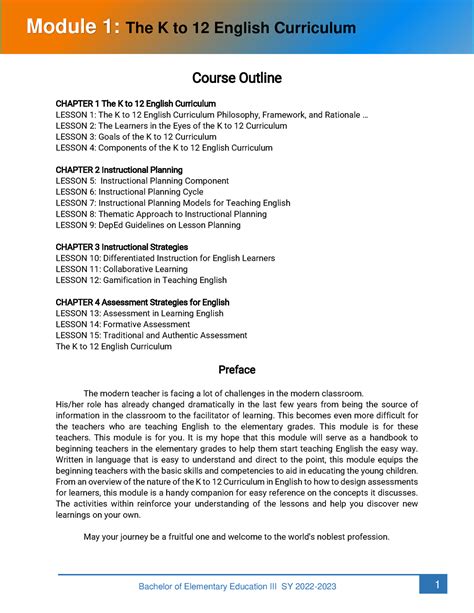 1. Course Information
