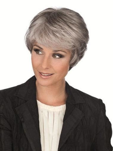 1. Definition of Elegant Straight Short Synthetic Grey Wigs