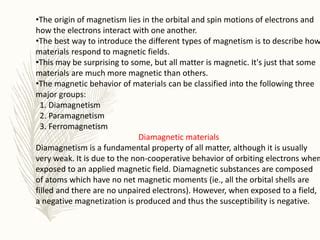 1. Diamagnetism: All Matter is Magnetic