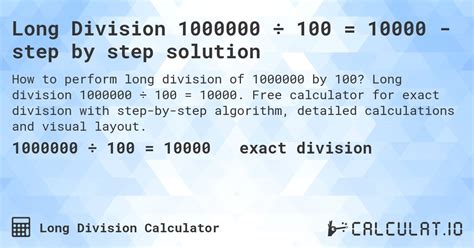 1. Division by 1,000,000