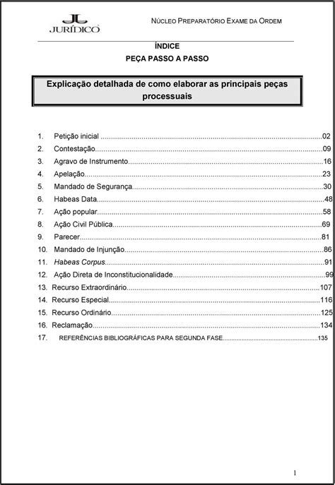 1. Elaborar Peças Processuais Minuciosas