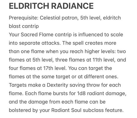 1. Eldritch Radiance: