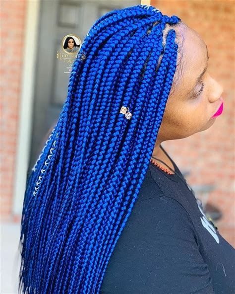 1. Electric Blue Box Braids