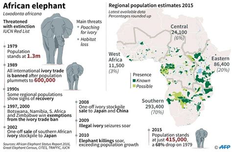 1. Elephant Population Decline: