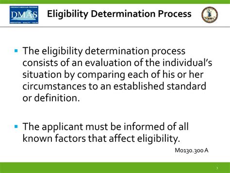 1. Eligibility Determination: