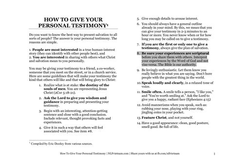 1. Embrace Personal Testimony: