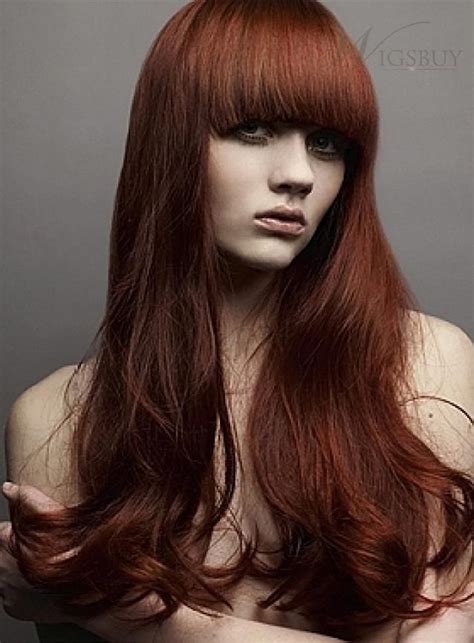 1. Embracing the Fiery Hue: Red Wigs with Bangs