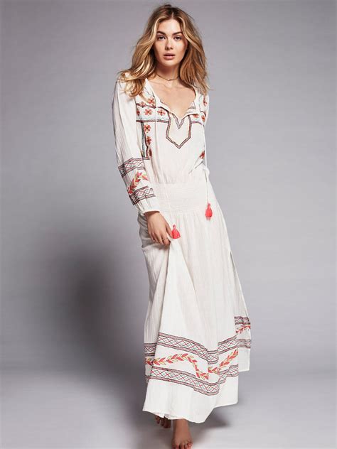 1. Embroidered Maxi Dress: