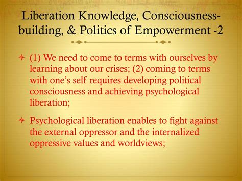 1. Empowerment and Liberation