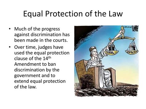 1. Equal Protection Under the Law: