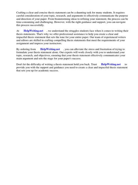 1. Establish a Clear Thesis Statement