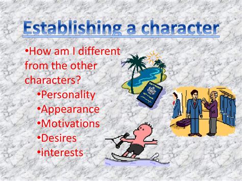 1. Establishing Character