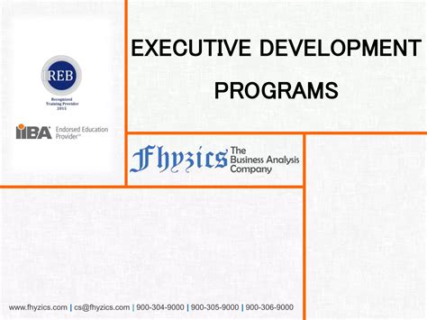 1. Executive Development Programs