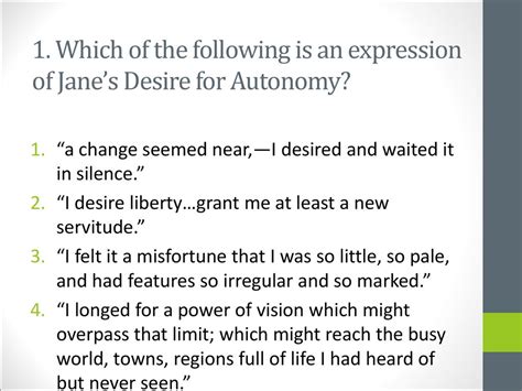 1. Expression of Desire and Autonomy