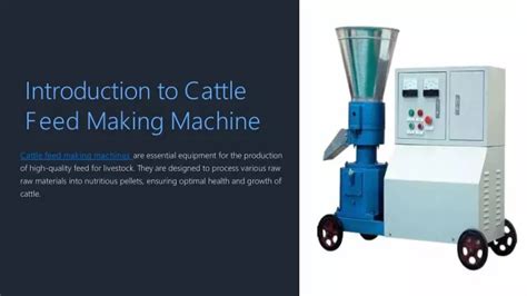 1. Feed Making Machine 300: Introduction