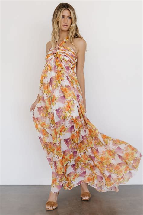 1. Floral Maxi Dress: