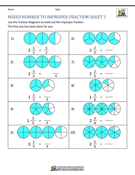 1. Fraction and Mixed Number Conversion: