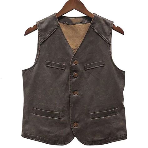 1. Frayed Brown Vest: