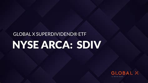 1. Global X SuperDividend ETF (SDIV)