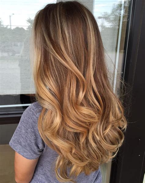 1. Golden Caramel Brown Balayage