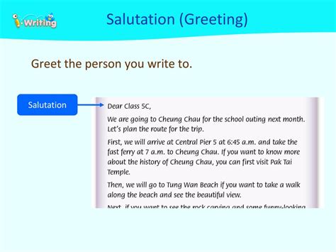 1. Greeting or Salutation: