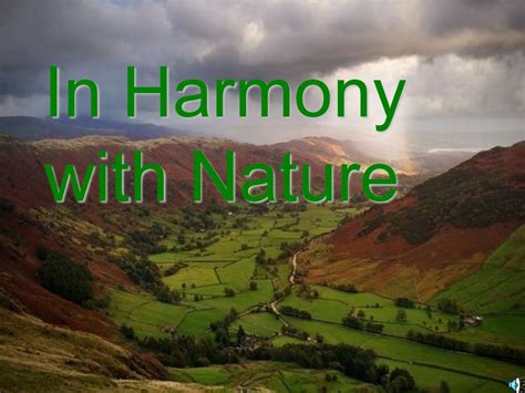 1. Harmony with Nature: