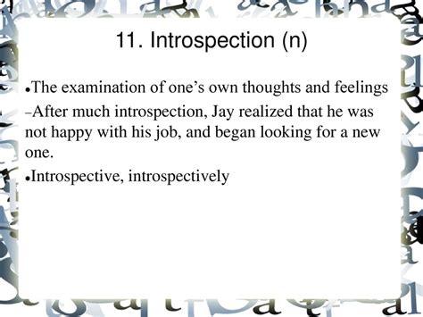 1. Ignition of Introspection: