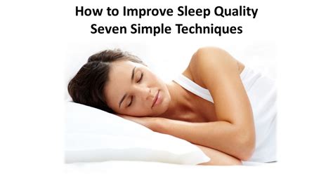 1. Improved Sleep Quality: