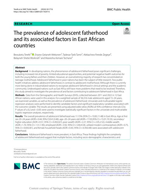 1. Increasing Prevalence of Fatherhood