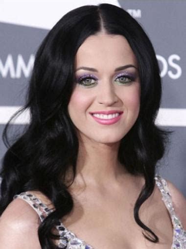 1. Katy Perry Black Wavy Long Wig by Arda Wigs