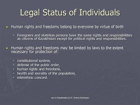 1. Legal Status