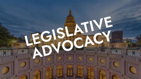 1. Legislation and Advocacy: