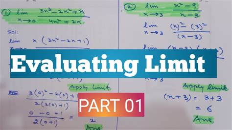 1. Limit Evaluation