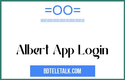 1. Log in to your Albert account