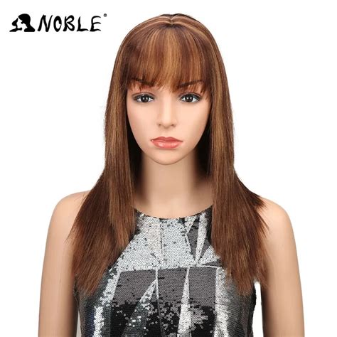 1. Lwigs 18 Inch Synthetic Curtain Bangs Kinky Straight Wig