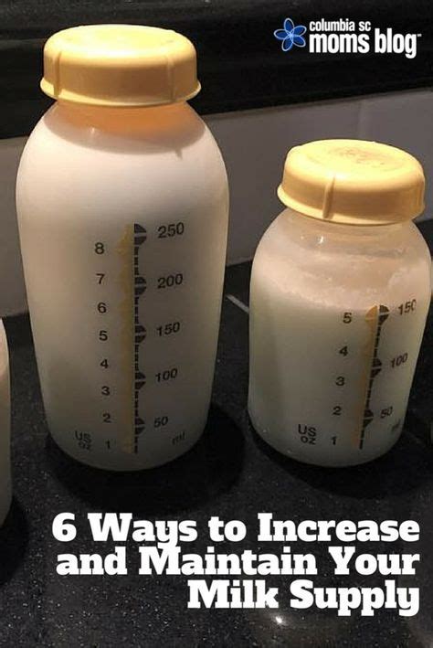 1. Maintain Milk Supply: