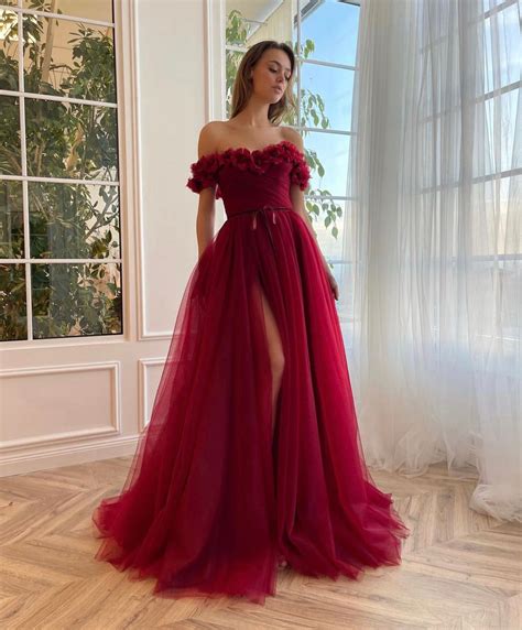 1. Majestic Crimson Gown: