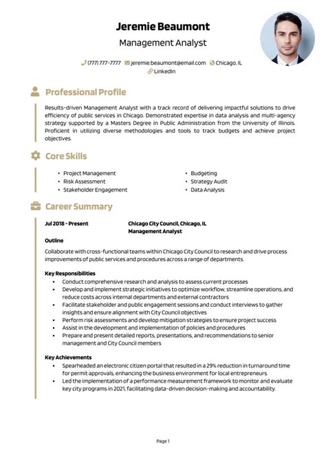 1. Management Analyst