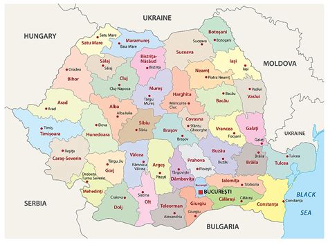 1. Map of Romania with Counties