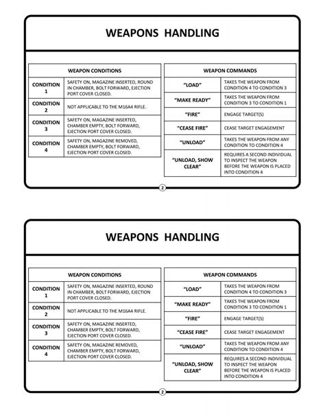 1. Master Weapon Handling: