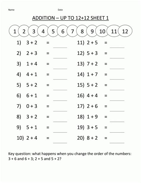 1. Math Worksheets (Primary 1 - 6)