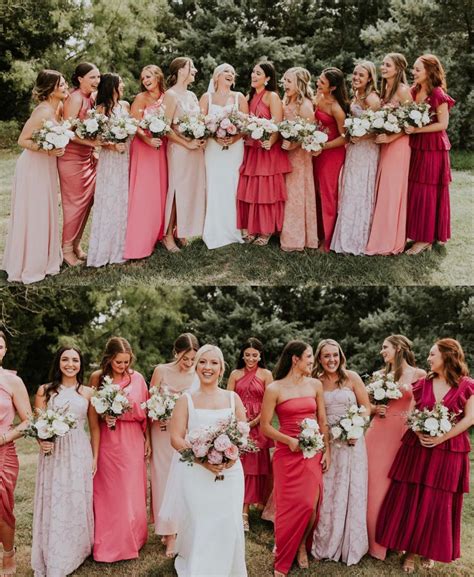 1. Mismatched Bridesmaid Dresses