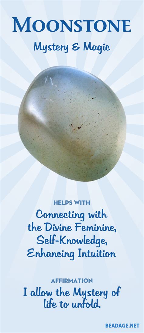 1. Moonstone (Comfort and Intuition)