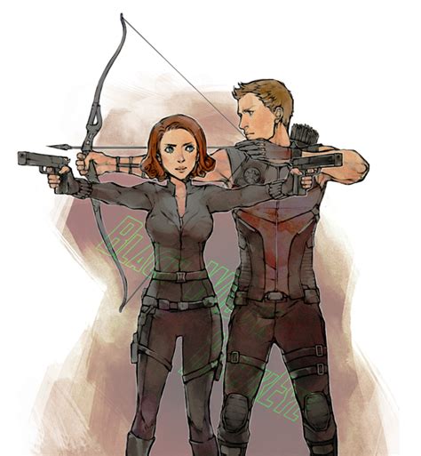 1. Natasha and Clint Barton (Hawkeye)